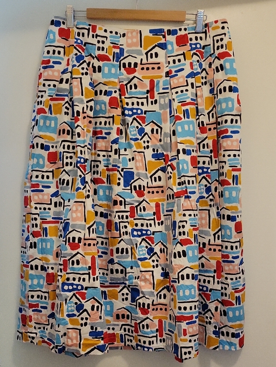 Boden Dresses & Skirts - Boden Multicolor Village Print A-Line Skirt With Pockets US 12